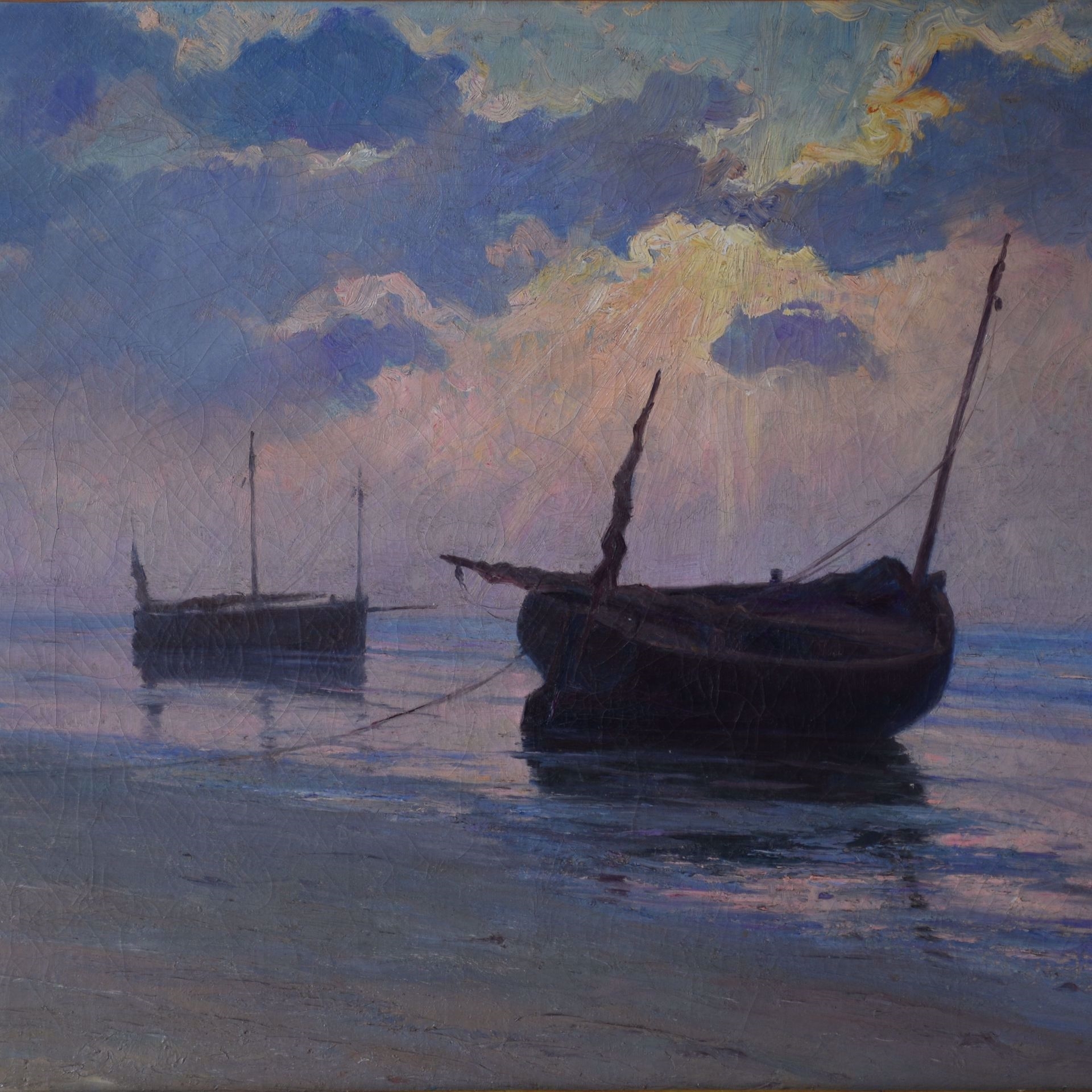 Artwork by Emmanuel Vierin, Pannepotten on the beach, Made of Canvas