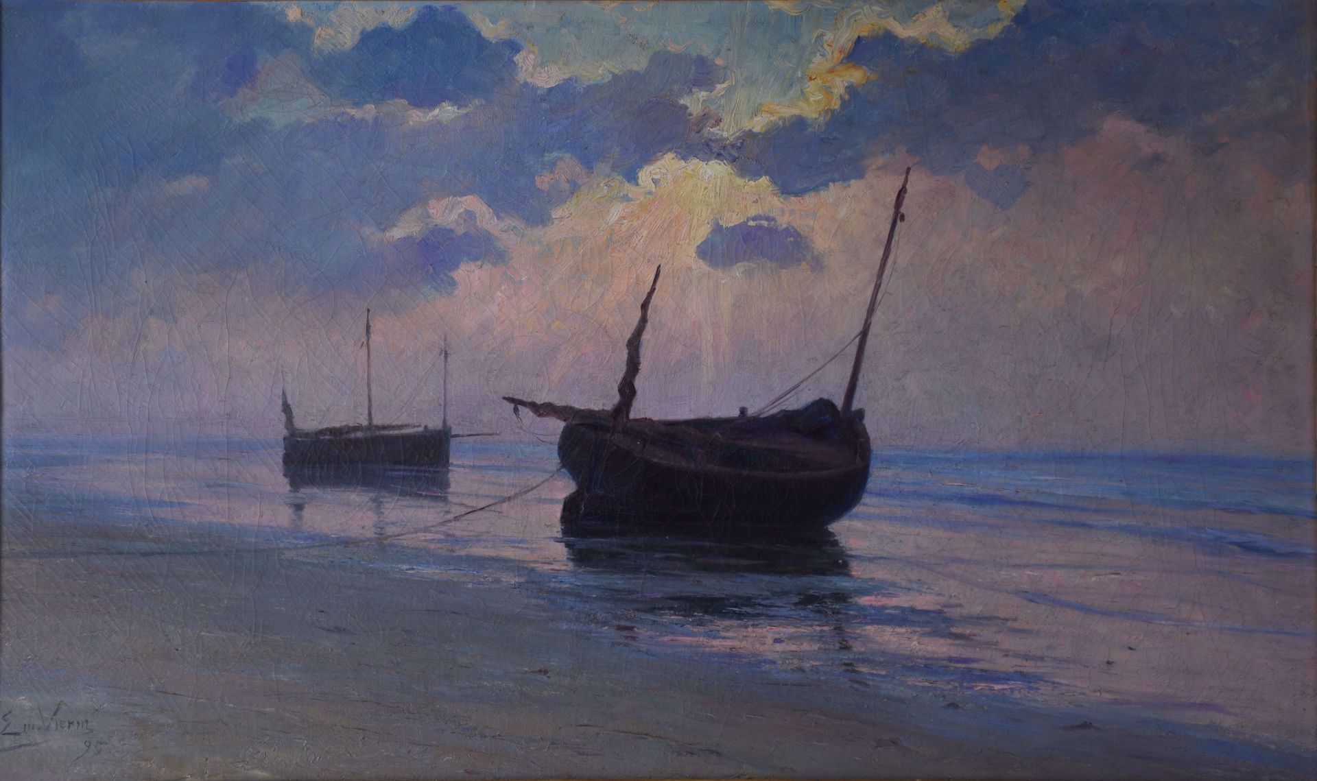 Artwork by Emmanuel Vierin, Pannepotten on the beach, Made of Canvas