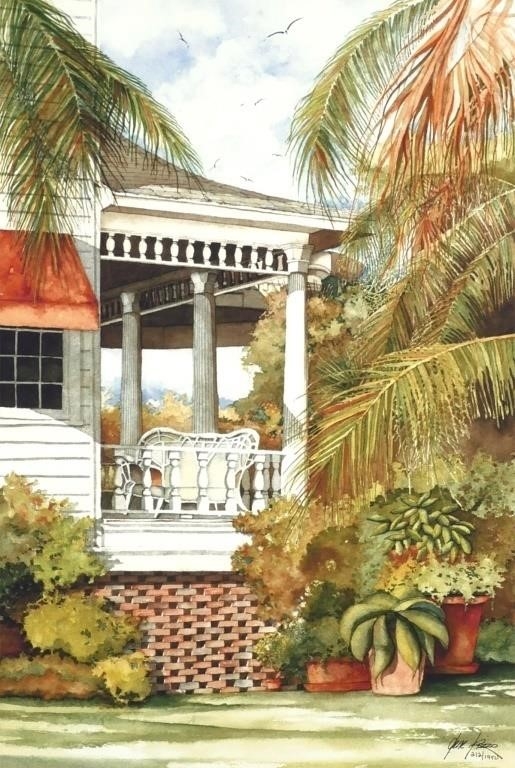 Gene Rizzo | GENE RIZZO Verandah Print, Signed | MutualArt