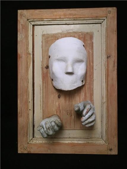 San Grato,Outsider Artist REACHING OUT Sculpture by San Grato, Dated (19)92