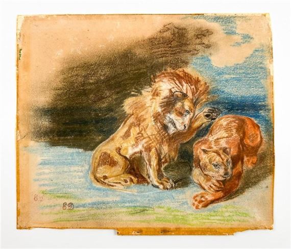 Pastel on Paper by Eugène Delacroix