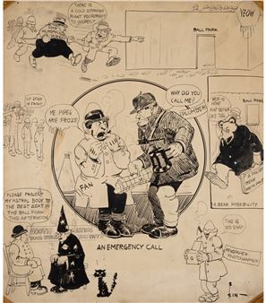 An Emergency Call, Indianapolis News newspaper - Frank Mckinney Hubbard