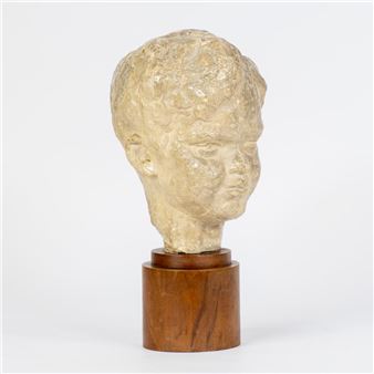 plaster child's head - Marie-josé van de Veegaete