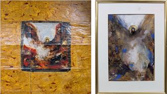 Ange sur fond bleu ("Angel on a blue background") - Sylvie Lander