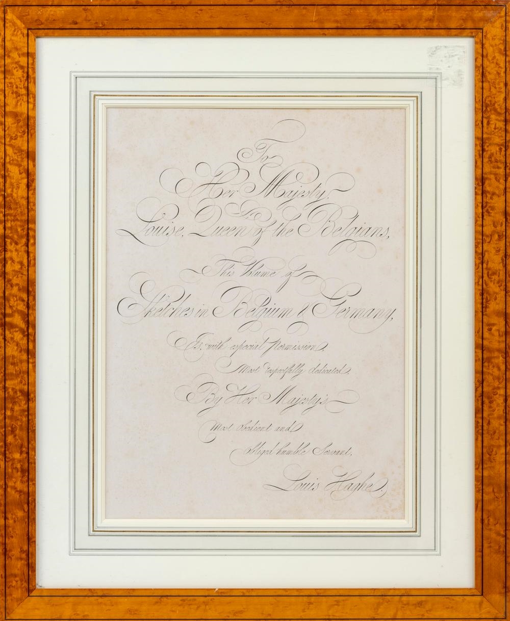 Louis Haghe | calligraphy Her majesty Louise Queen of the Belgians ...
