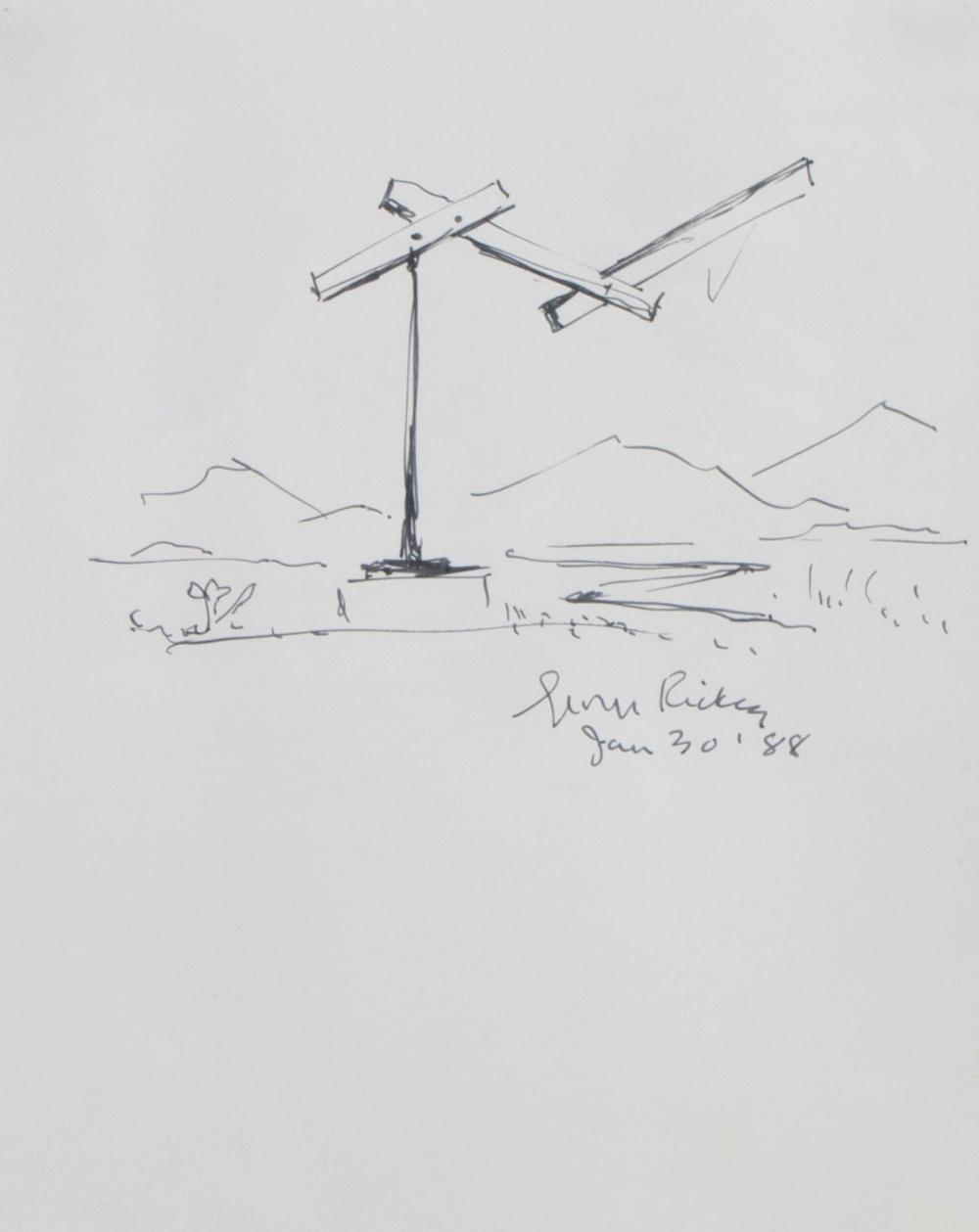 George Rickey | Etude pour une sculpture (88) | MutualArt
