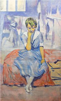 Musing woman - Emile Joseph Patoux