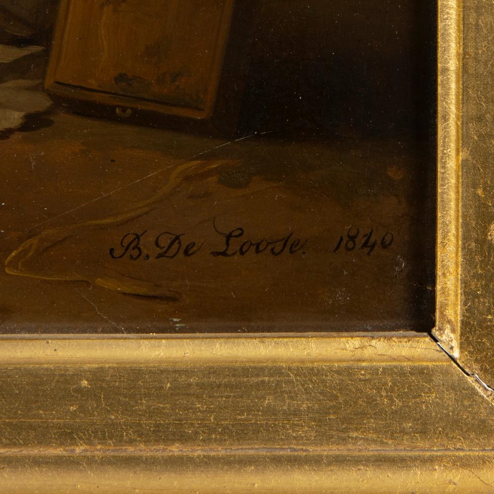 Basile de Loose | oil on panel La classe (1840) | MutualArt