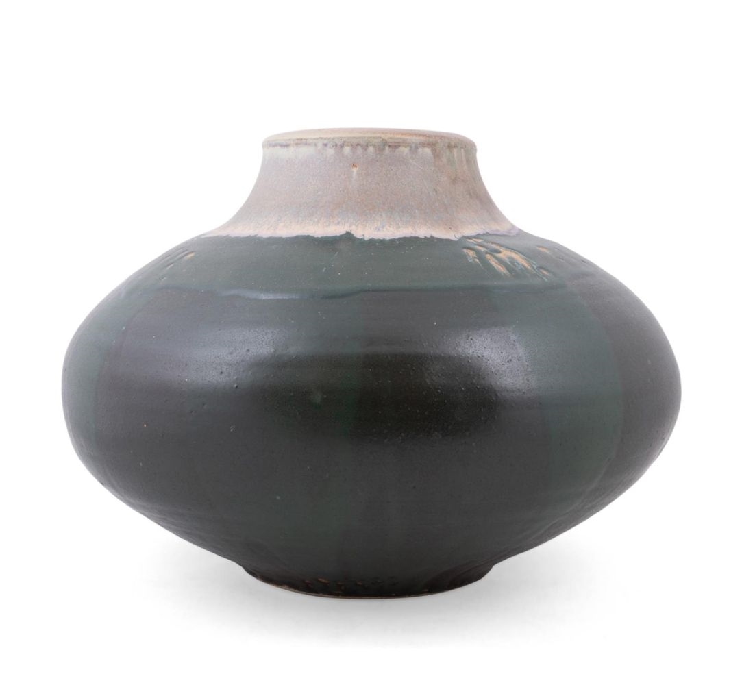 Artwork by Vincent Sansone, GREEN STUDIO POTTERY VESSEL, Made of Hand-built stoneware