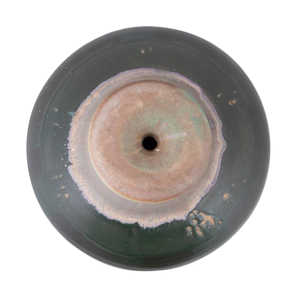 Artwork by Vincent Sansone, GREEN STUDIO POTTERY VESSEL, Made of Hand-built stoneware