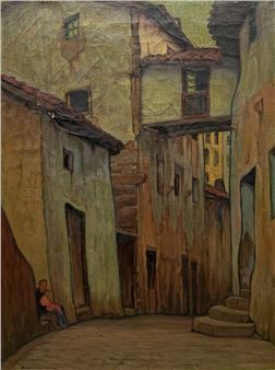 Calle de pueblo - Antonio Cabanas Oteiza