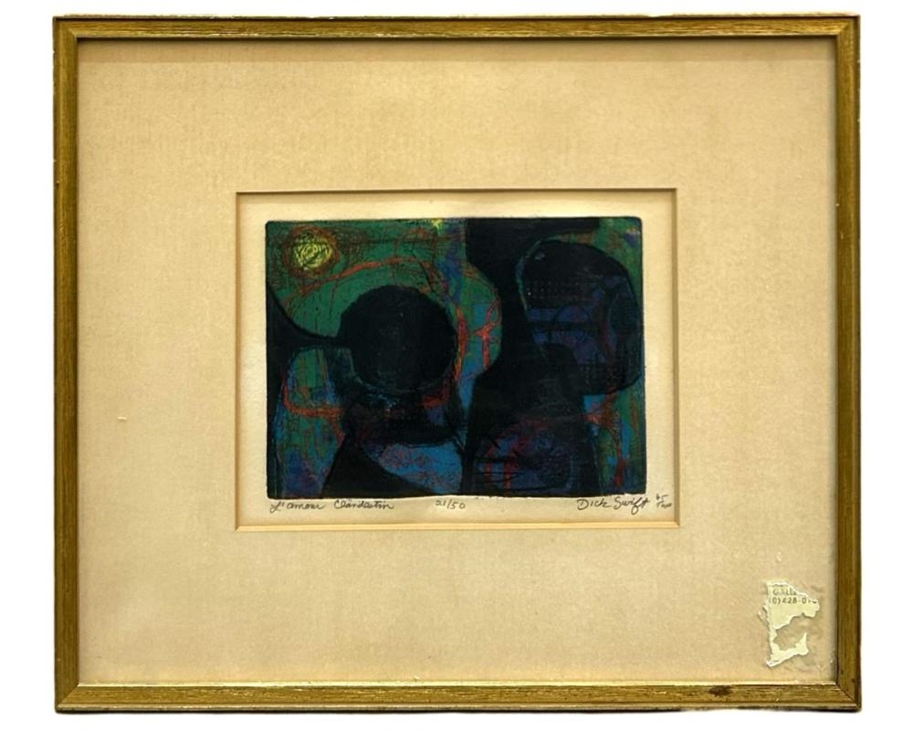 Artwork by Dick Swift, Signed Dick Swift "L’amour Clandestine" Etching, Made of etching