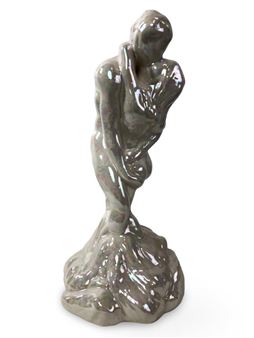 L. Simon Iridescent Porcelain Nude Couple Kissing - L. Simon