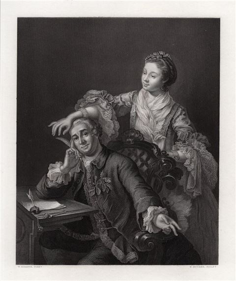 Garrick and his Wife by James Gillray, Herbert Bourne, 1855