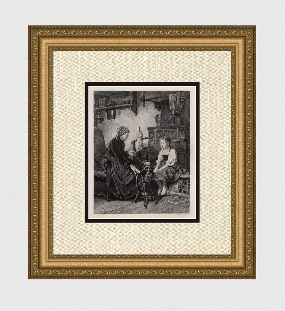 Artwork by Benjamin Vautier the Elder, F. L. Meyer, Little Barefoot, Made of Antique etching on wove paper