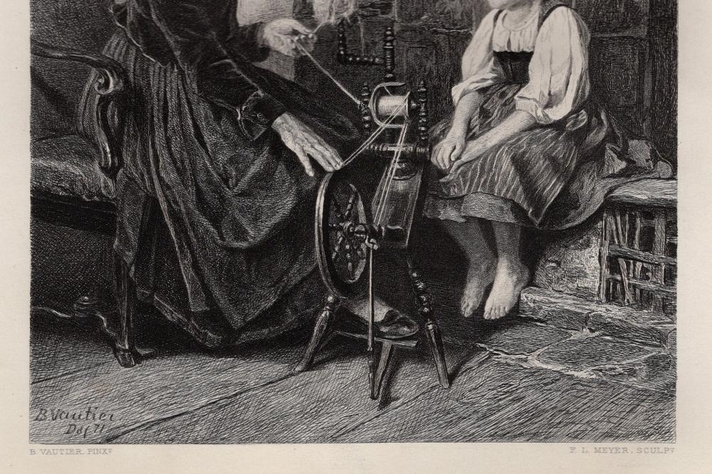 Artwork by Benjamin Vautier the Elder, F. L. Meyer, Little Barefoot, Made of Antique etching on wove paper