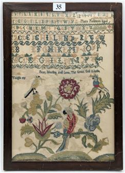 ANTIQUE SAMPLER - Mary Robinson