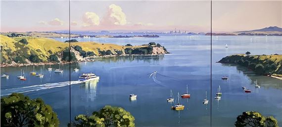 Auckland Harbour from Matiatia by Simon Williams