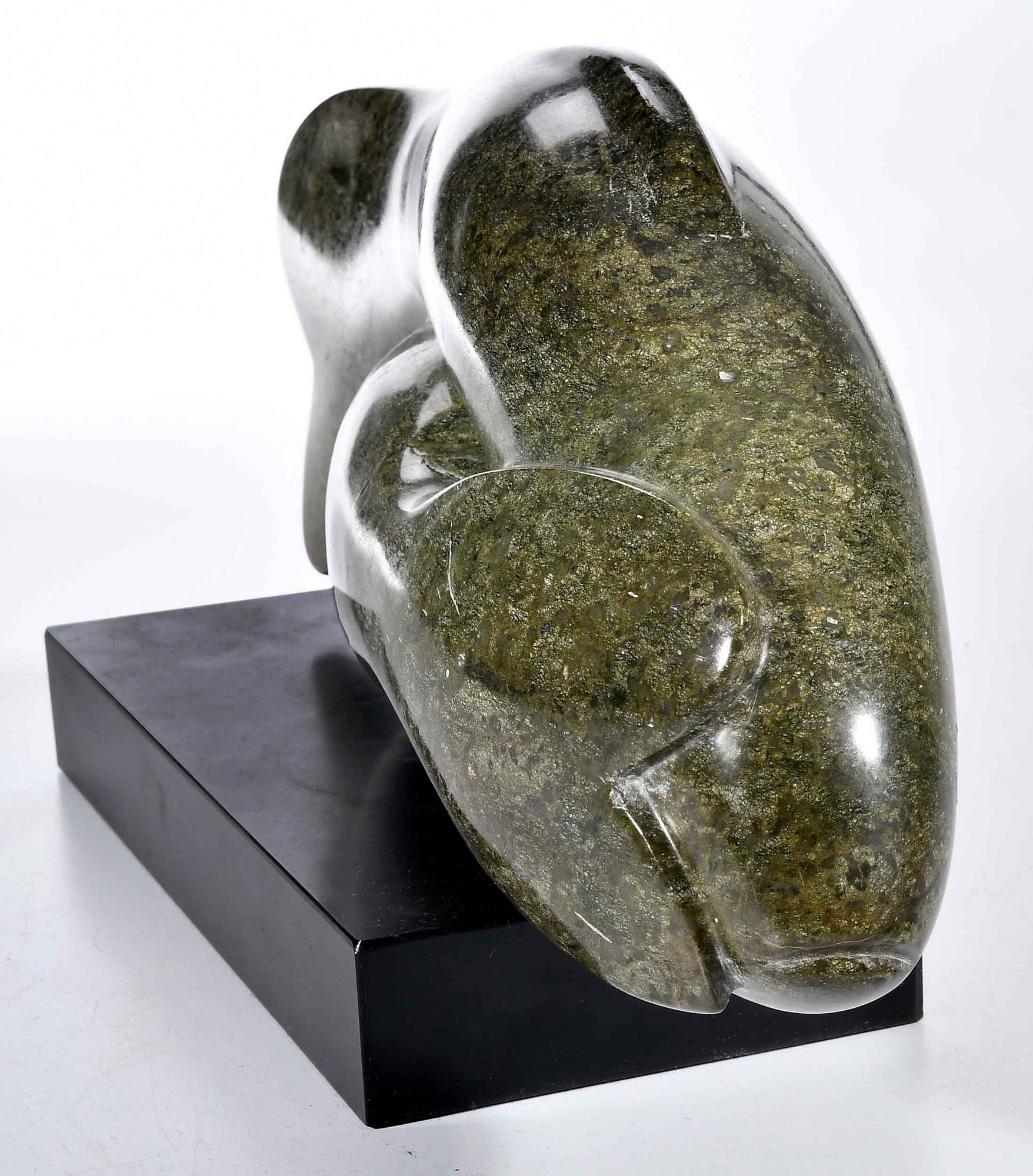 Artwork by Jane Canfield, Two fish, Made of marble sculpture