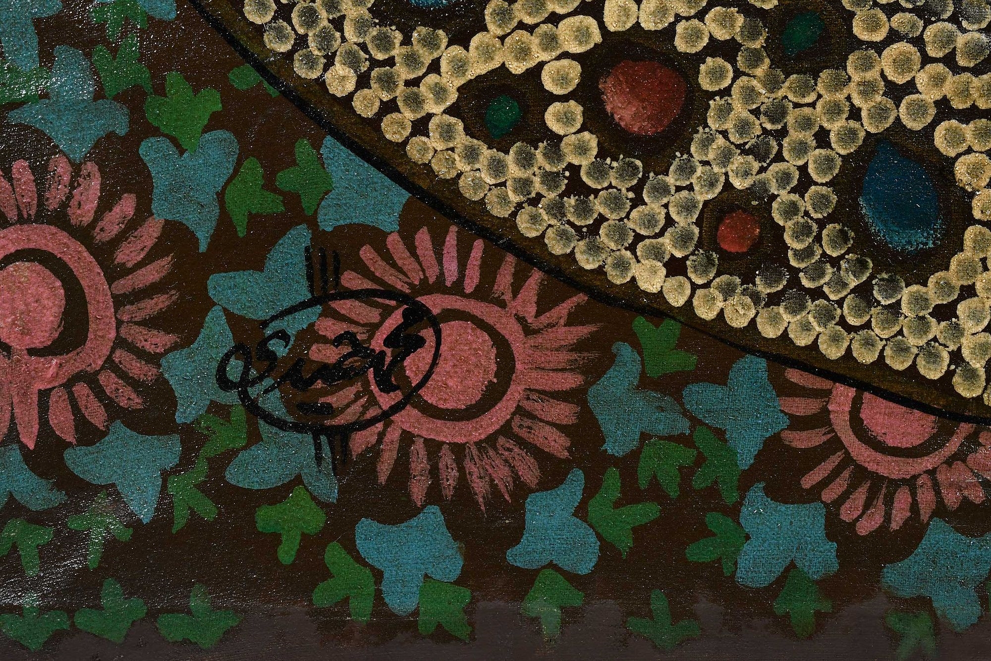 Artwork by Persian School, 19th Century, A Woman with a Tambourine, Made of oil on canvas