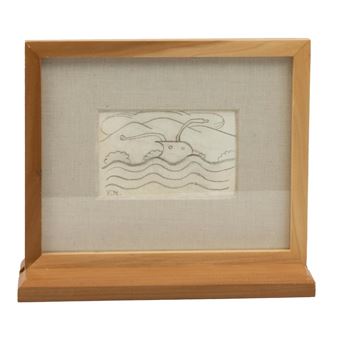 Boceto de artefacto rural (lado anverso);Mano de obrero (lado reverso) - Fermín Revueltas