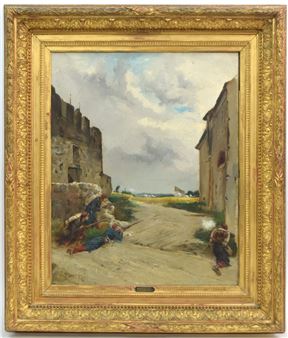 Grande huile sur toile - Henri-Charles-Etienne Dujardin-Beaumetz