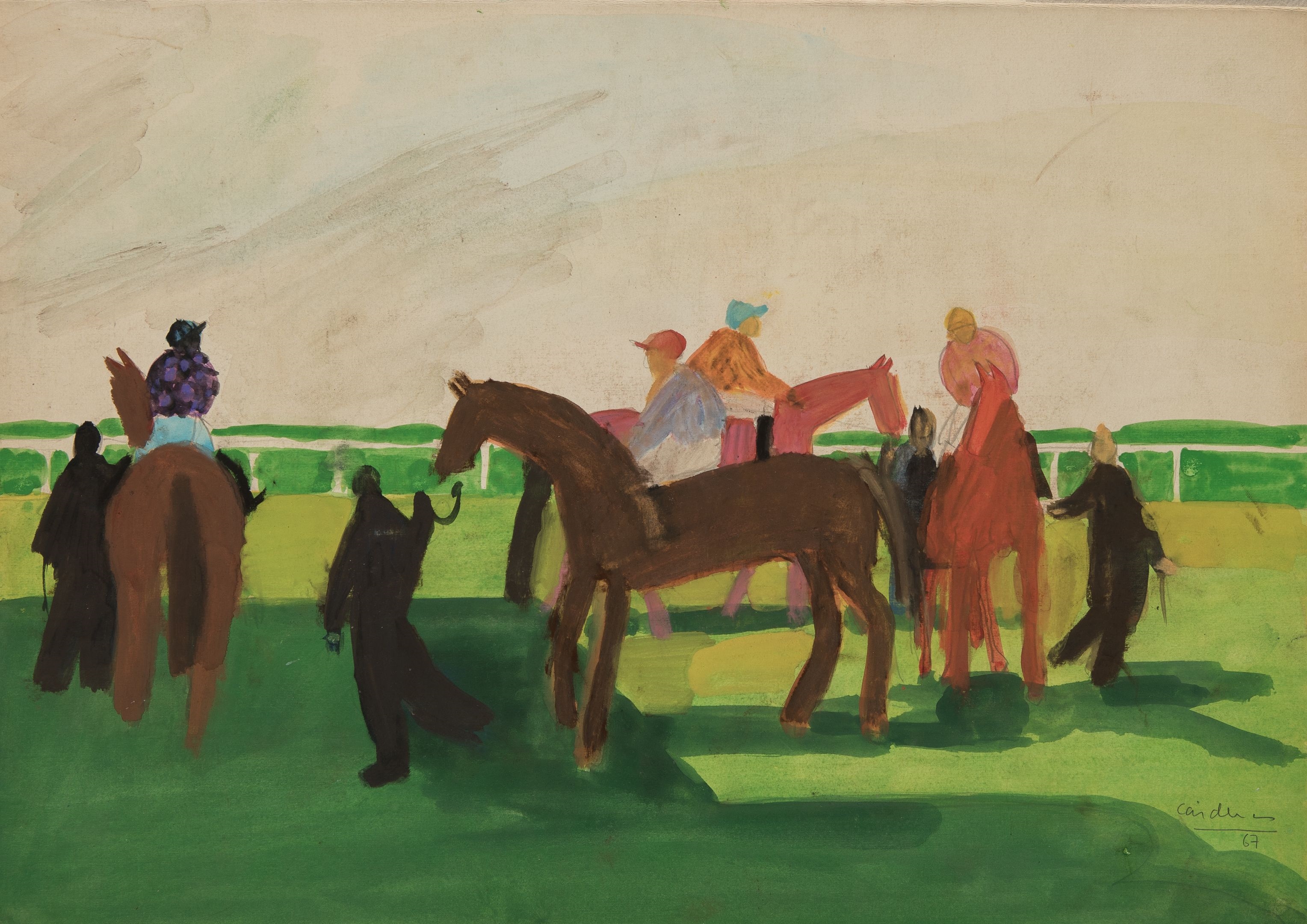 Artwork by Juan Ignacio Cardenas, Madrid (1928 / 1993), Made of Watercolor, gouache and graphite on paper