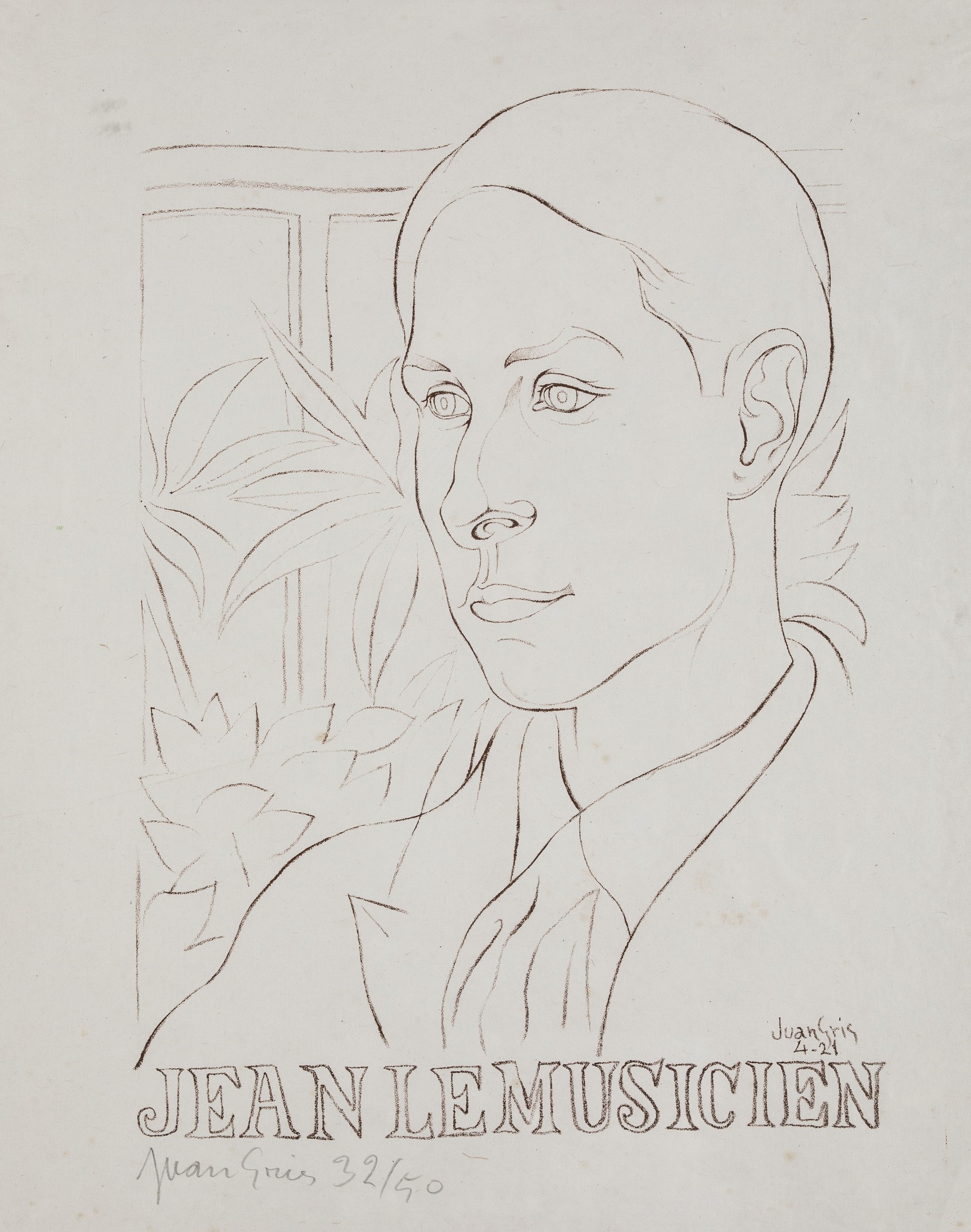 Artwork by Juan Gris, Jean le Musicien, Made of lithograph on paper