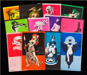 Supergirls 1974 Calendar - Jim Steranko