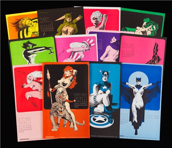 Supergirls 1974 Calendar - Jim Steranko