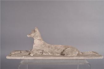 puis une seconde intitulée Le chien de Jules Cambon en plâtre à la Galerie Claude en 1947 (n°21) - Hélène Flandin