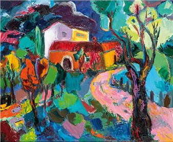 Casa blanca y naranja. Vista de Son Soler - Maria Antonia Cerdá