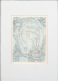 "Graphisches auf Blau (Graphisme bleu)" - Max Ernst