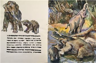 Elephants (ilustrace - Václav Junek