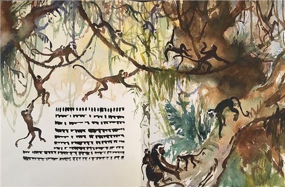 Monkeys (ilustrace by Václav Junek, 1972