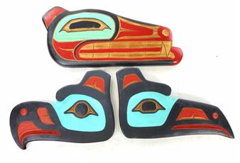 3) Northwest Coast Style Wood Carvings - Ray Peck