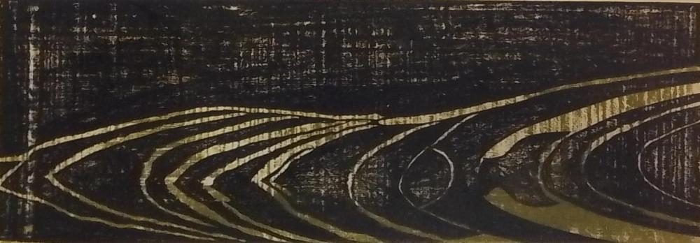 Artwork by Sue Jane Mitchell Smock, Sue Jane Mitchell Smock "Market Day" Woodcut Print, Made of Woodcut Print