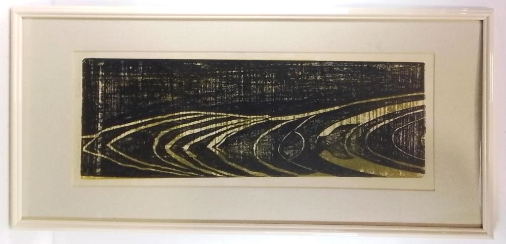 Artwork by Sue Jane Mitchell Smock, Sue Jane Mitchell Smock "Market Day" Woodcut Print, Made of Woodcut Print