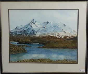 TWO MOUNTAIN LANDSCAPES - Chas Hogg