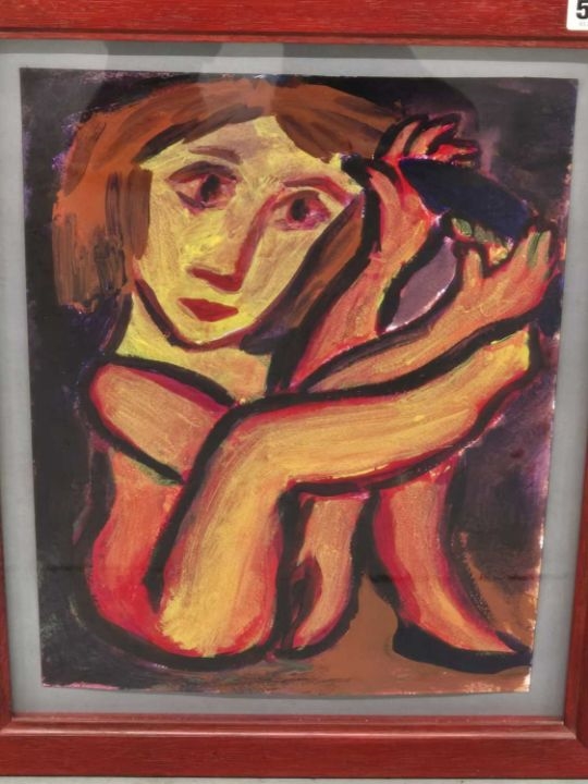 Artwork by Eileen Cooper, New Shoes, Made of gouache