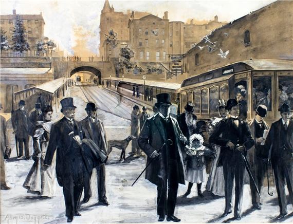 Montague Street in the Gay Nineties, NY - Allen B. Doggett