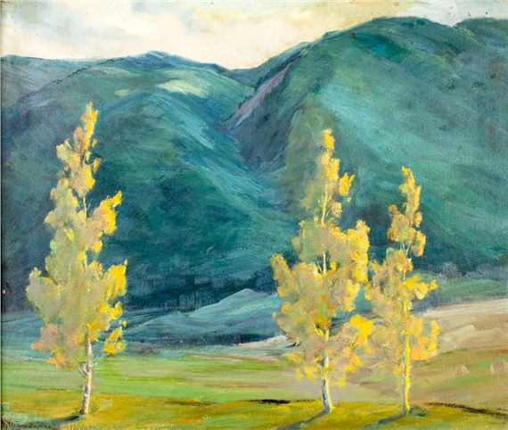 Landscape - The Green Mountain, Creed, Colorado (titled on verso by Jean Mannheim