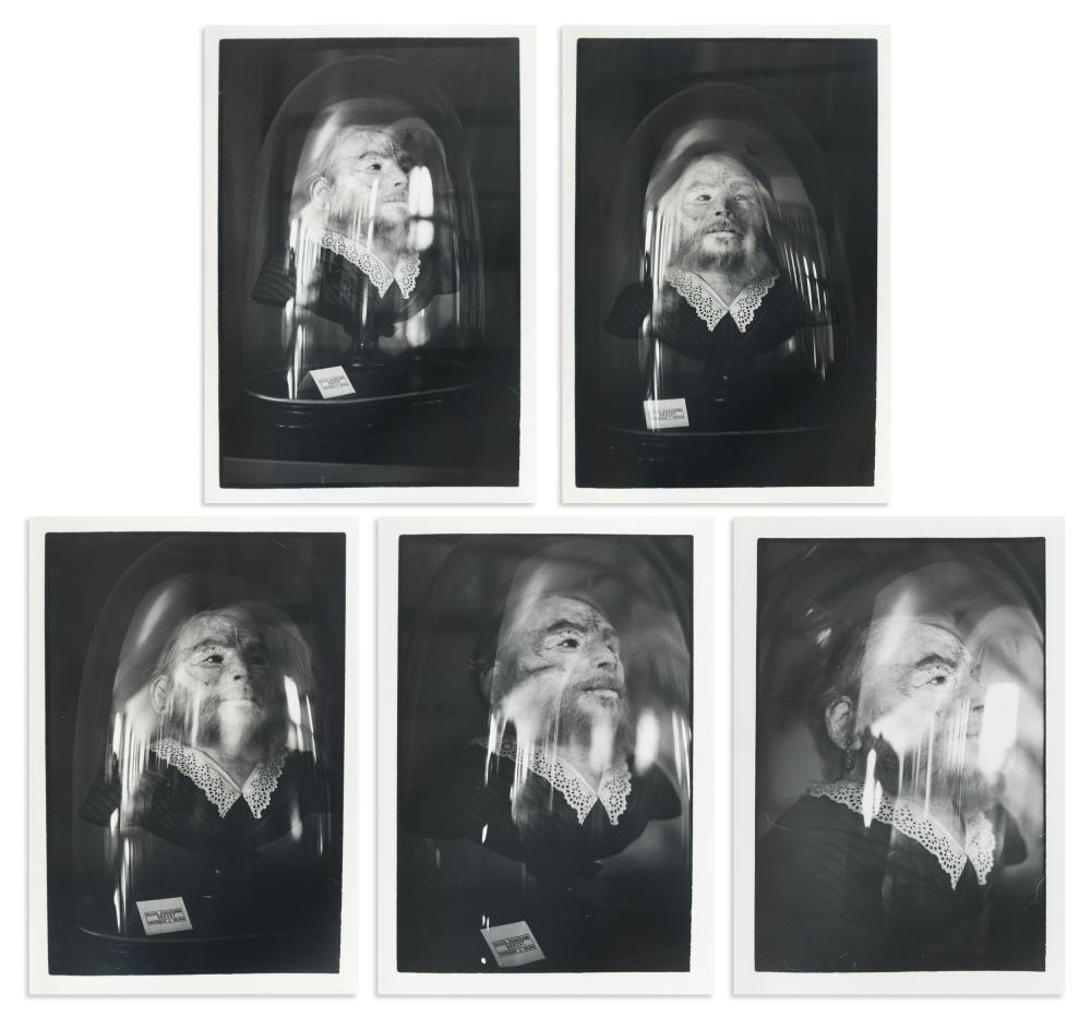 Artwork by Zoe Leonard, Preserved Head of a Bearded Woman (Musée Orfila) (1991, Made of gelatin silver prints