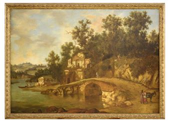 Latium landscape with figures and ruins - Pieter Anthonisz van Groenewegen