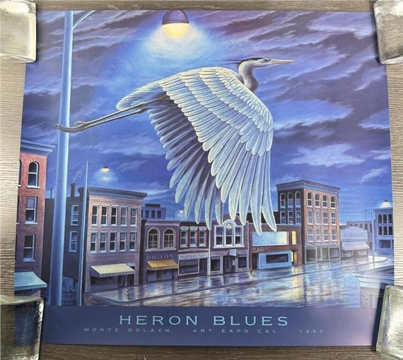 Monte Dolack Heron Blues 1990 Print by Monte Dolack, 1990