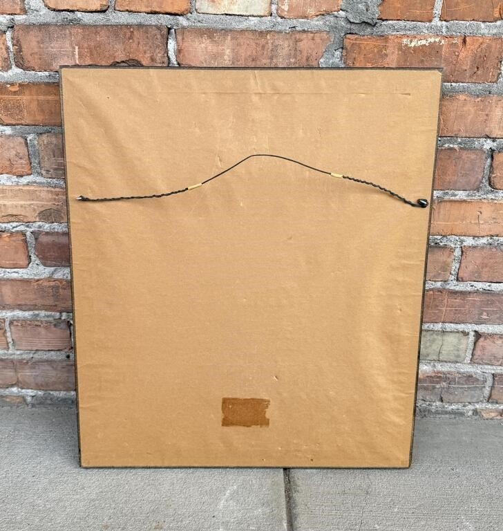 Artwork by Jan Ledbetter, Title is Jose Manuel: Papago. 19 1/2" by 22 1/2" framed. Jan Ledbetter (20/21st century) is active/lives in Virginia. Jan Ledbetter is known for Mod figure watercolor painting, Made of watercolor painting, illustration