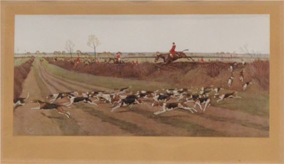 fourteen 'Hunting Countries' series prints by Cecil Aldin