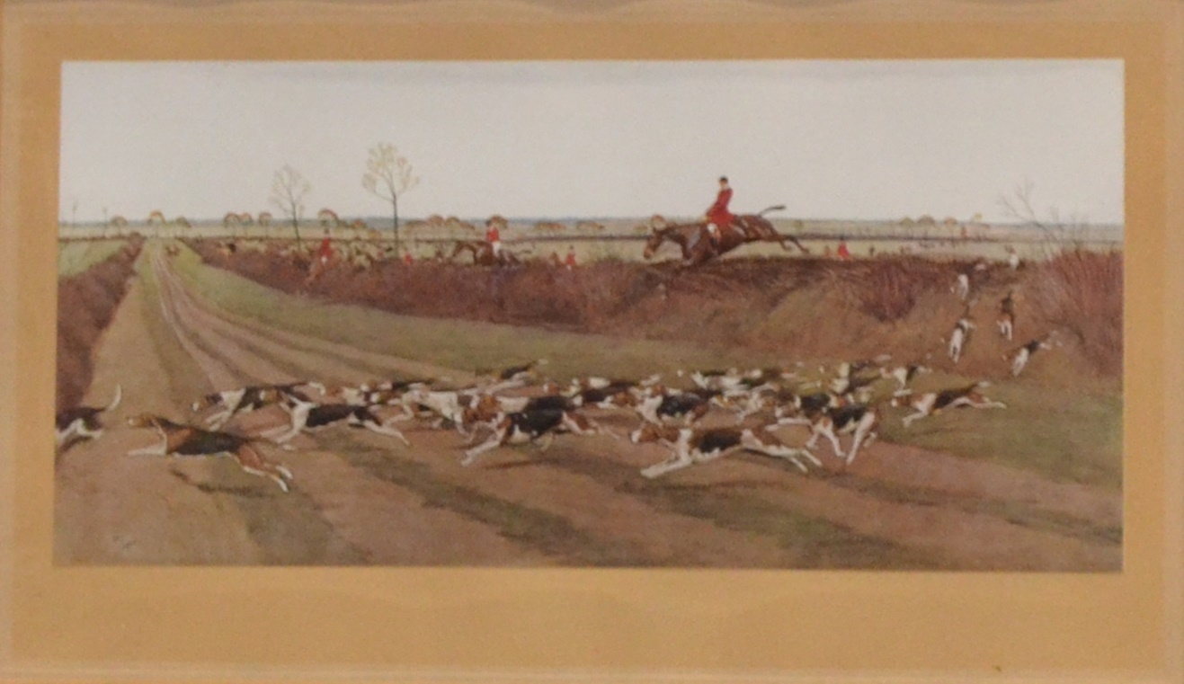 Artwork by Cecil Aldin, fourteen 'Hunting Countries' series prints, Made of prints