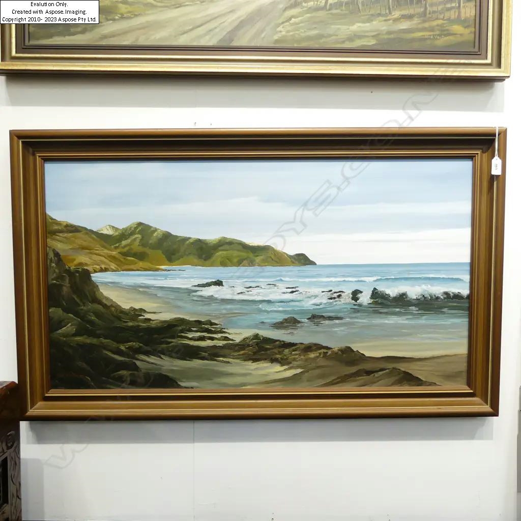 Artwork by Nick van Diepen, COASTAL LANDSCAPE, Made of ACRYLIC ON CANVAS