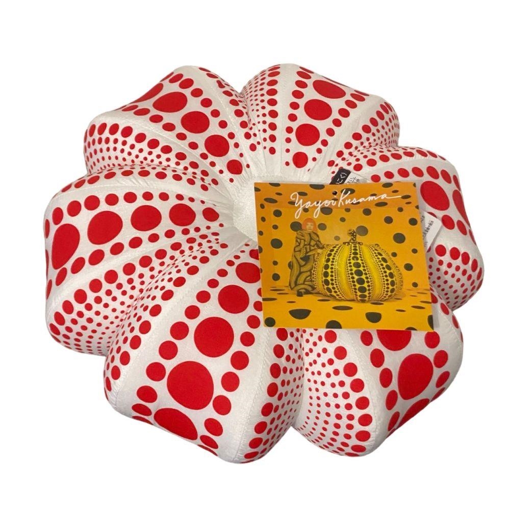 Artwork by Yayoi Kusama, Yayoi Kusama - Plush Pumpkin White (Dots Obsession